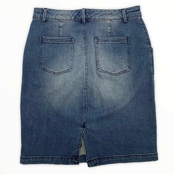 Pilcro and the Letterpress Denim Pencil Skirt - Picture 7 of 9